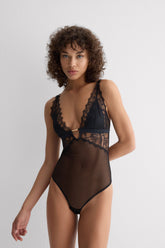 Floral Lace Bodysuit Elegant and Sensual