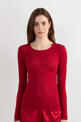 Cozy Wool Silk Sweater with Wide Neckline