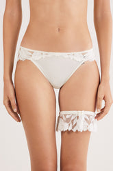 Romantic Lace Garter with Floral Motif