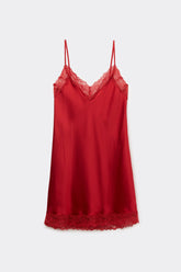 Silk Slip with Delicate Lace Insert