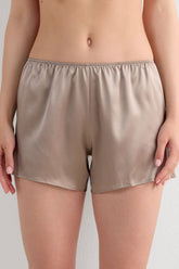 Silk Satin Shorts with Side Slits