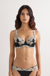 Flower Lace Balconette Bra Feminine Silhouette