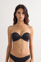 Elegant Bandeau Bra with Plunging Neckline