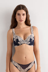 Floral Lace Push Up Bra