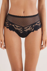 Floral Lace High Waist Hipster
