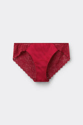 Lace and Silk Bikini Briefs Delicate Feminine Details