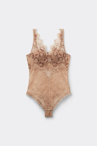 Lace Trimmed Bodysuit Summer Glow