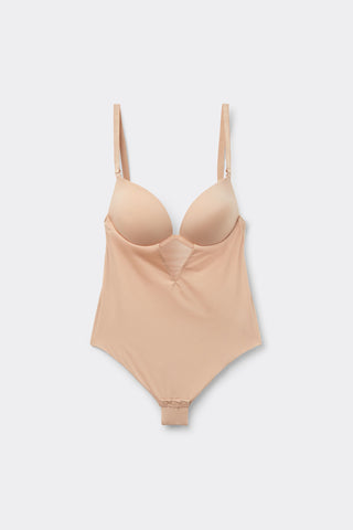 Sensual Backless Bodysuit in Soft Microfiber