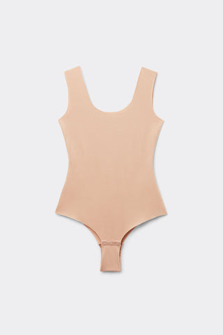 Effortless Raw Edge Cotton Bodysuit
