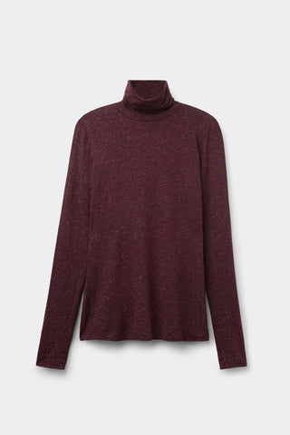 Soft Turtleneck Top with Subtle Sheen