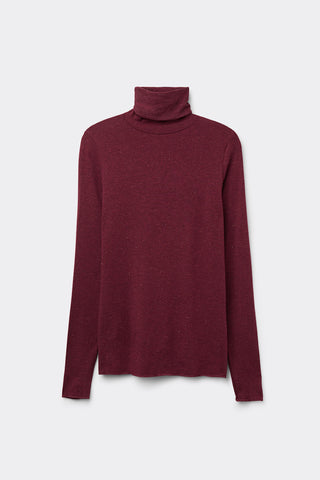 Soft Turtleneck Top with Subtle Sheen