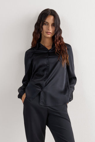 Effortless Silk Button Down Shirt