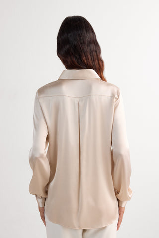 Effortless Silk Button Down Shirt