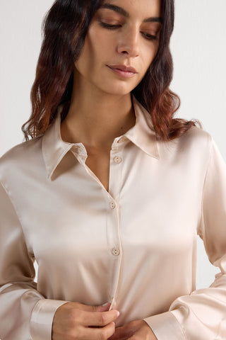 Effortless Silk Button Down Shirt