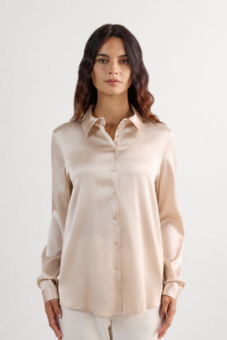 Effortless Silk Button Down Shirt
