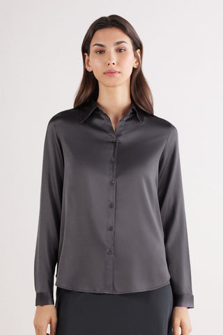 Effortless Silk Button Down Shirt