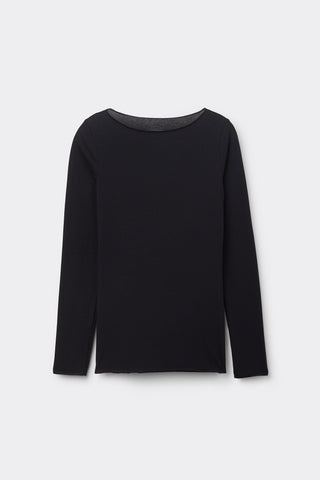 Soft Cotton Bateau Neck Top