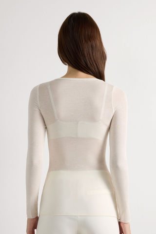 Softly Hugging V Neck Top In Lightweight Fabric