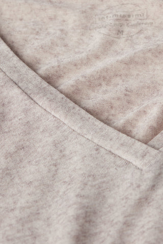 Softly Hugging V Neck Top In Lightweight Fabric