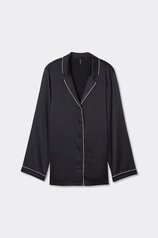 Silk Satin Jacket Menswear Inspired Elegance