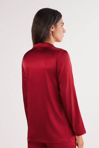 Silk Satin Jacket Menswear Inspired Elegance