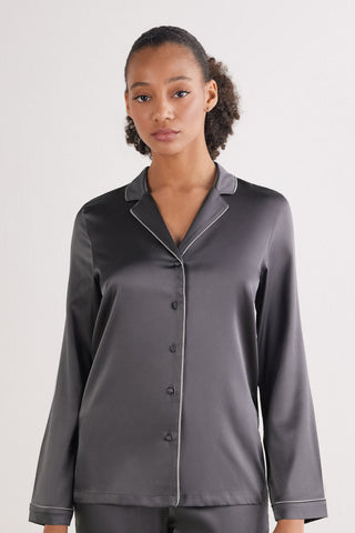 Silk Satin Jacket Menswear Inspired Elegance