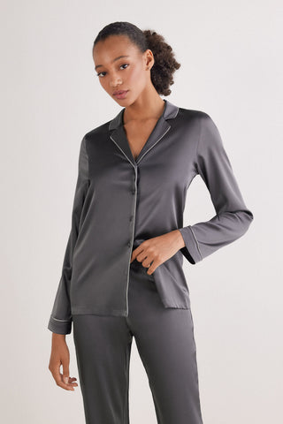 Silk Satin Jacket Menswear Inspired Elegance