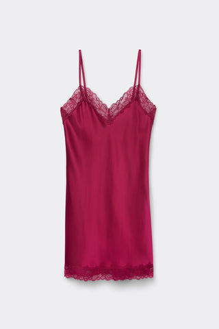 Silk Slip with Delicate Lace Insert
