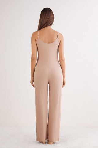 Soft Ribbed Jumpsuit For Everyday Elegance