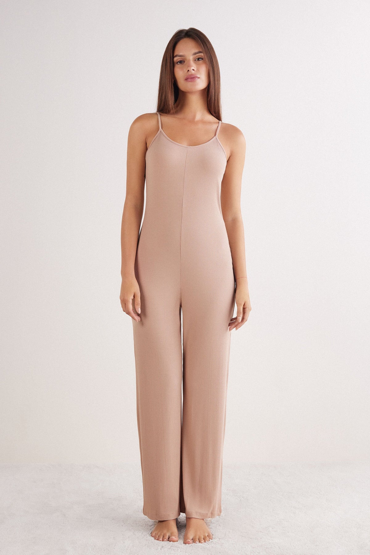 Soft Ribbed Jumpsuit For Everyday Elegance