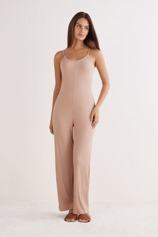 Soft Ribbed Jumpsuit For Everyday Elegance