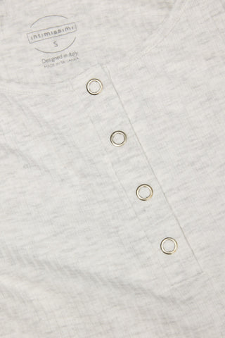 Soft Ribbed Modal Top with Button Detail