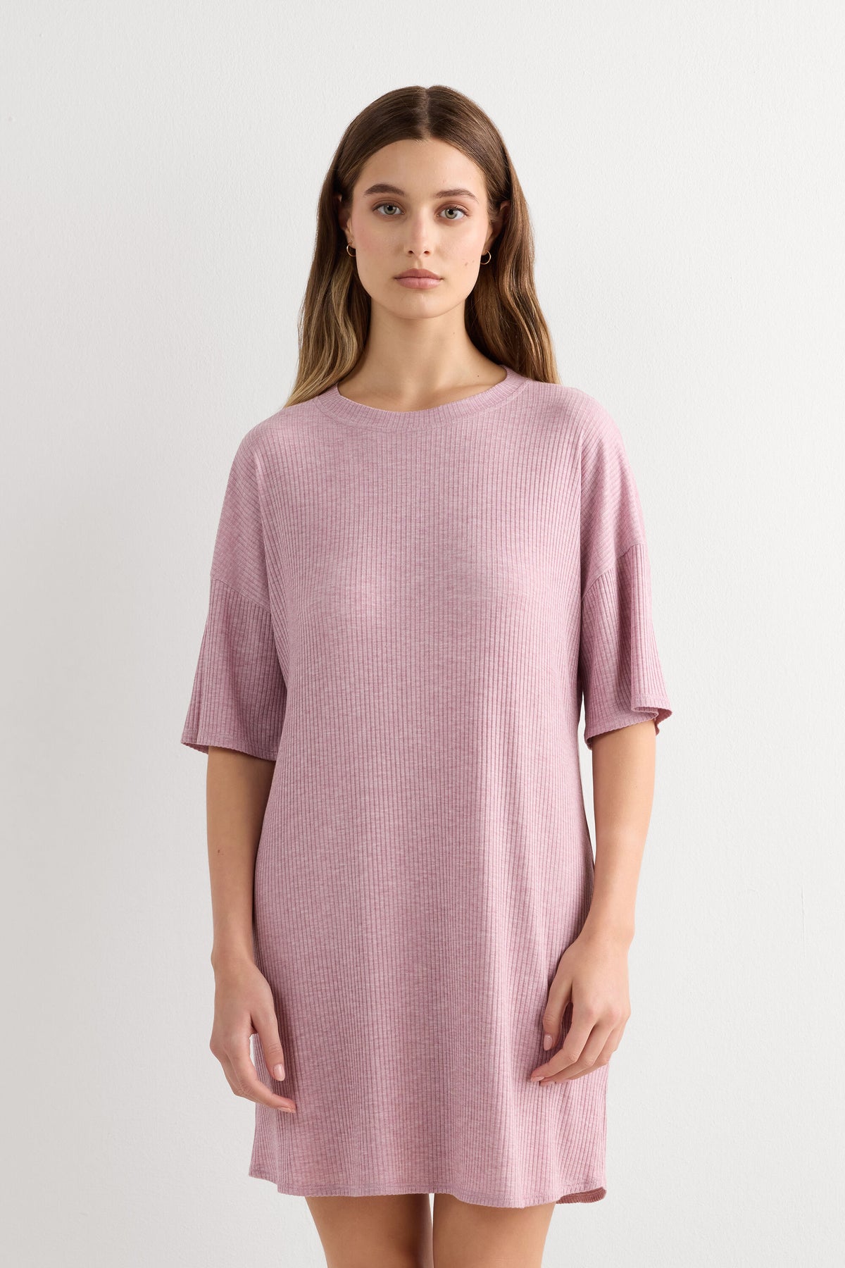 Soft Ribbed Modal Nightshirt