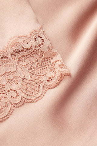 Lace Trim Silk Shorts Romantic Nightwear