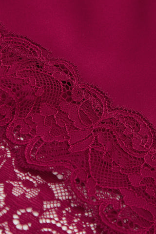 Lace Trim Silk Shorts Romantic Nightwear