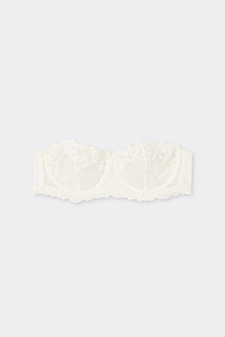 Floral Lace Bandeau Bra Elegant and Feminine