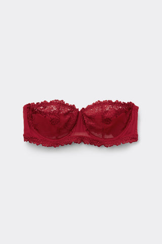 Floral Lace Bandeau Bra Elegant and Feminine