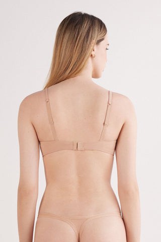 Soft Cotton Balconette Triangle Effect Bra