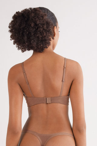 Soft Cotton Balconette Triangle Effect Bra