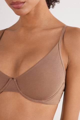 Soft Cotton Balconette Triangle Effect Bra