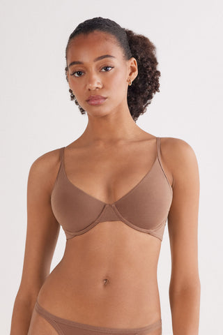 Soft Cotton Balconette Triangle Effect Bra