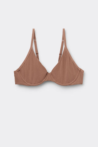 Soft Cotton Balconette Triangle Effect Bra
