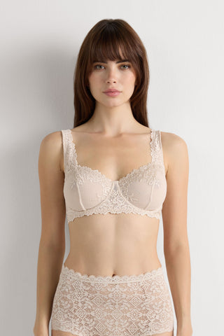 Floral Lace Balconette Bra