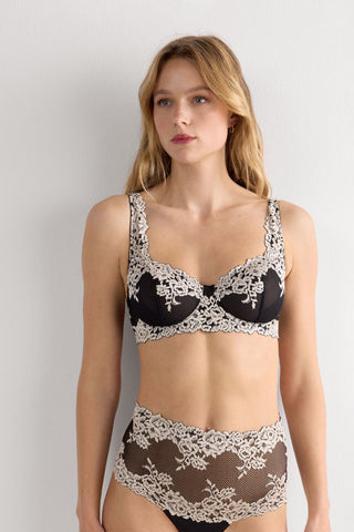 Floral Lace Balconette Bra