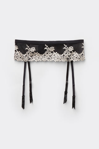 Flower Lace Garter Belt Feminine Silhouette
