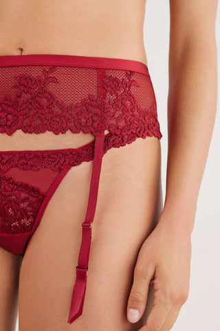Flower Lace Garter Belt Feminine Silhouette