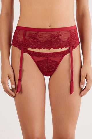 Flower Lace Garter Belt Feminine Silhouette
