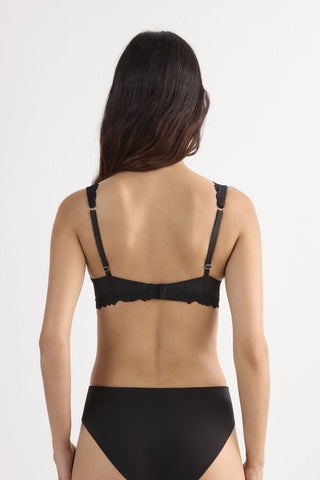 Elegant Floral Balconette Bra