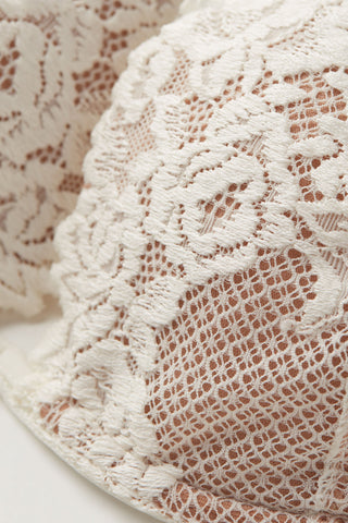 Elegant Floral Balconette Bra