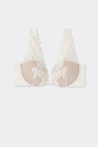 Elegant Floral Balconette Bra